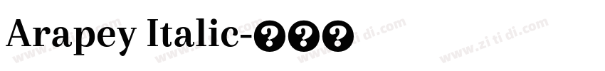 Arapey Italic字体转换